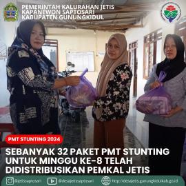 PMT STUNTING MINGGU KE 8 TELAH DIDISTRIBUSIKAN PEMKAL JETIS